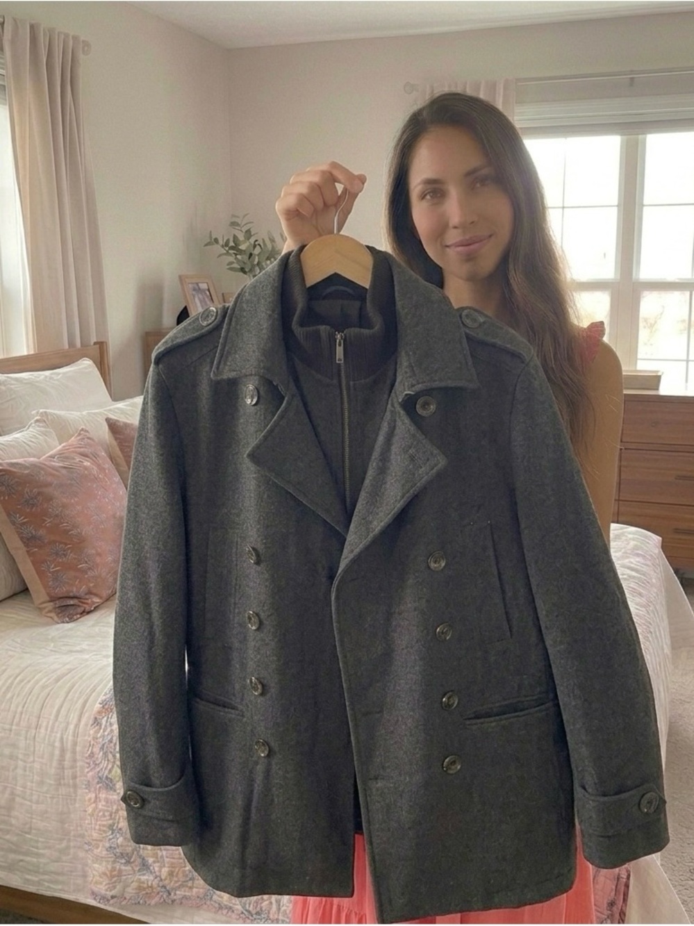 Men’s 7 Diamonds Coat Peacoat Jacket (EUC)